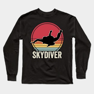 Skydiver Retro Funny Skydiving Vintage Long Sleeve T-Shirt